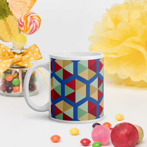 White glossy mug