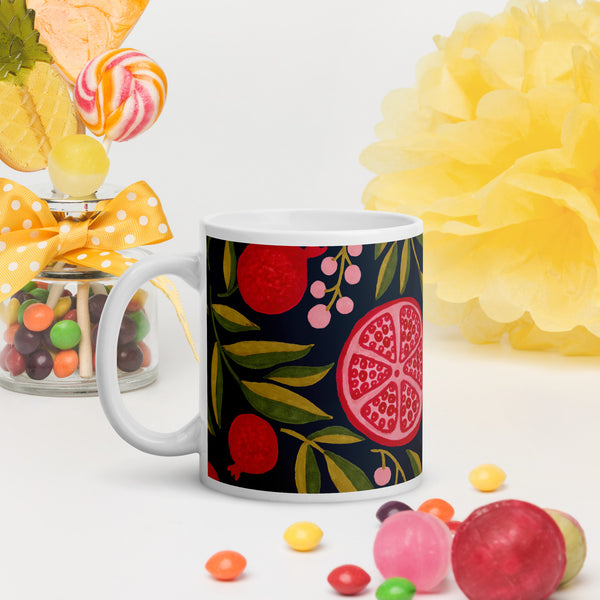 White glossy mug