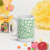 White glossy mug