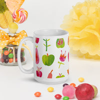 White glossy mug