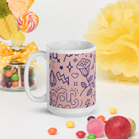 White glossy mug