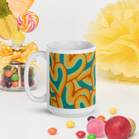 White glossy mug