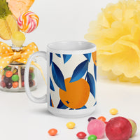 White glossy mug