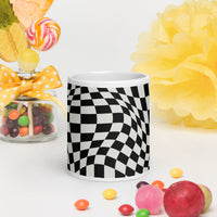 White glossy mug