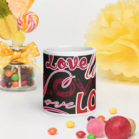 White glossy mug