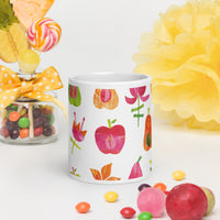 White glossy mug