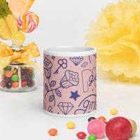 White glossy mug