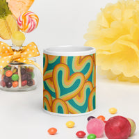White glossy mug