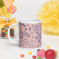White glossy mug