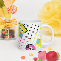 White glossy mug