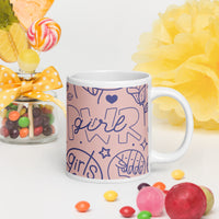 White glossy mug