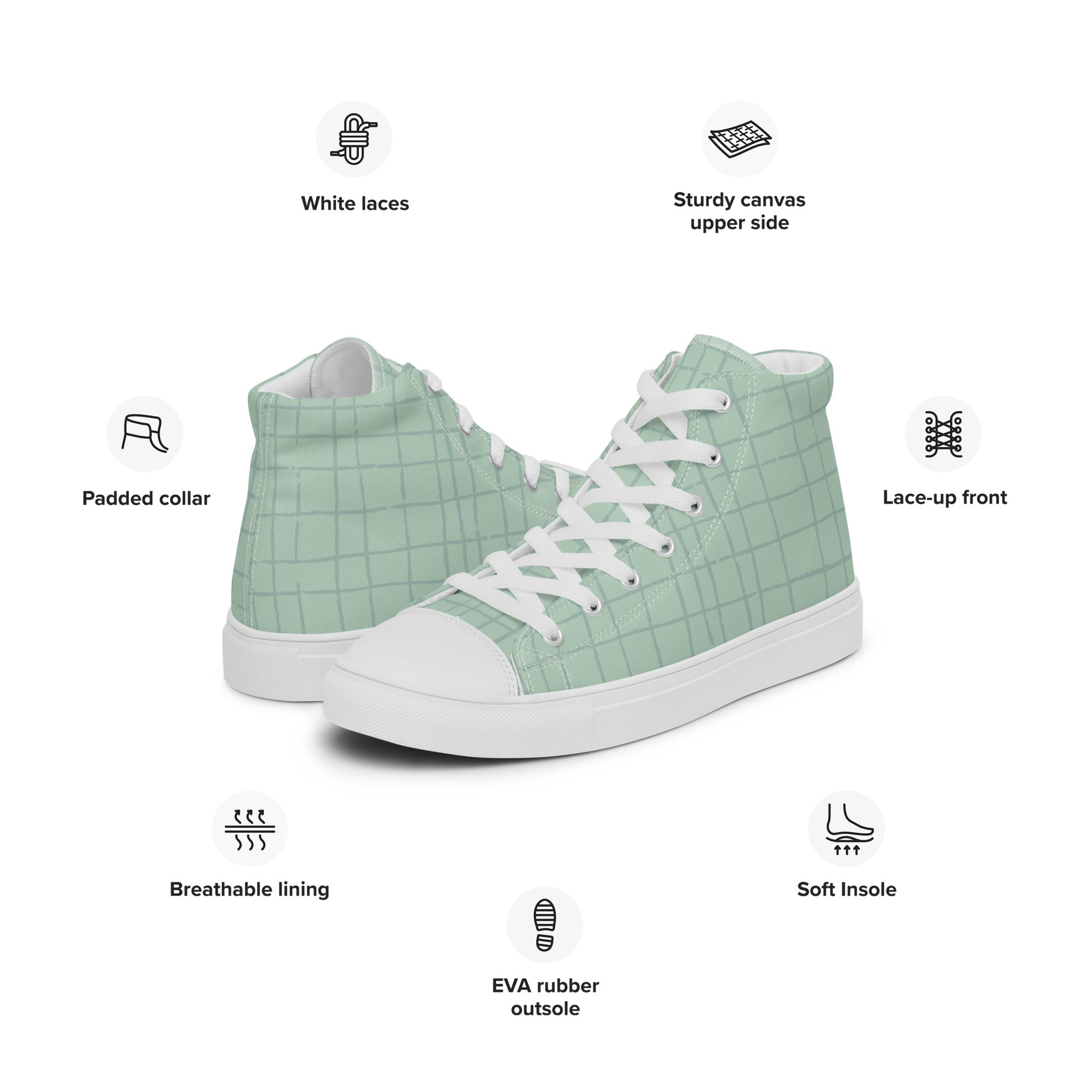 Women’s high top canvas shoes